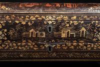 A Chinese Export Gilt Lacquered Sewing Case