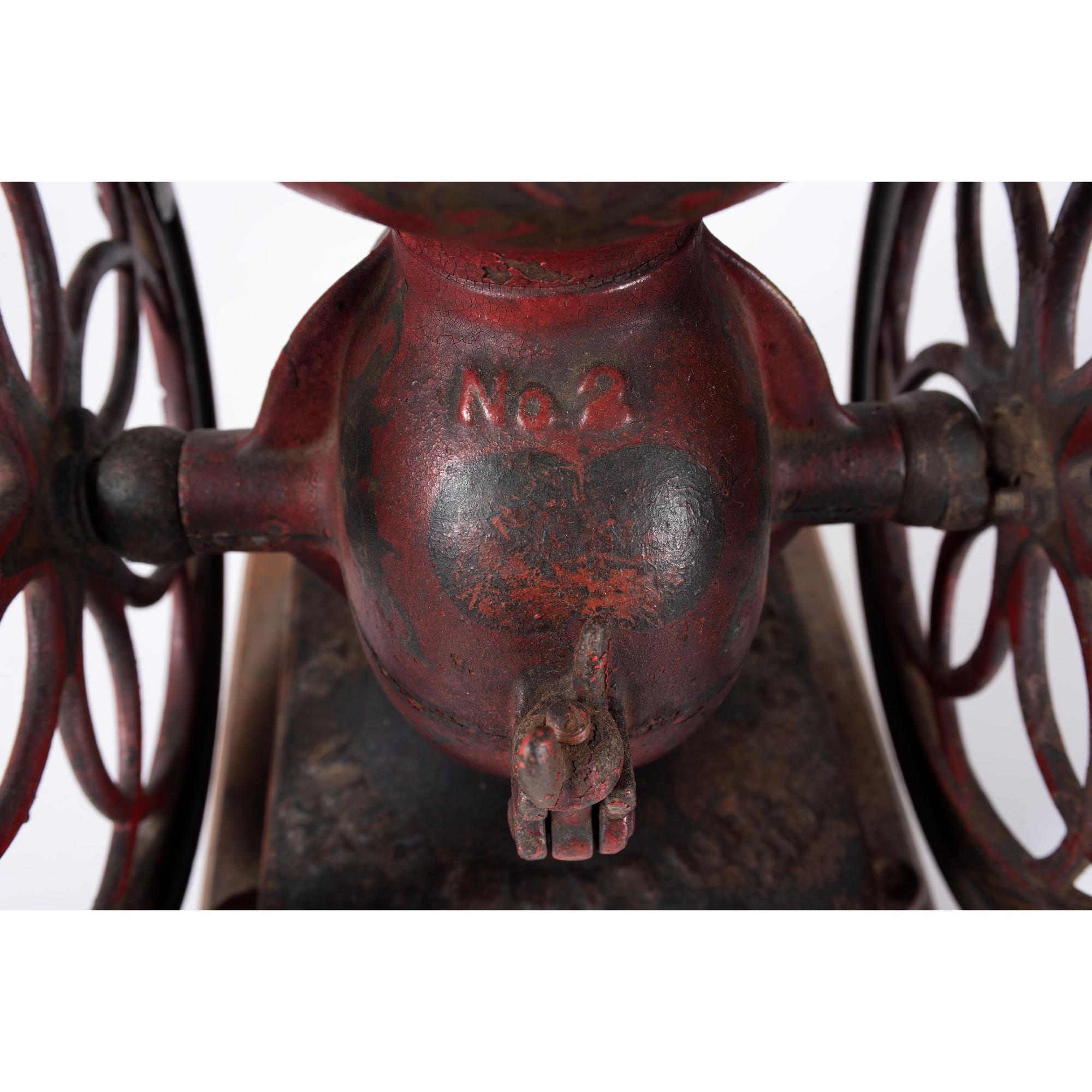 An Enterprise No. 2 Painted Cast Iron Coffee Mill