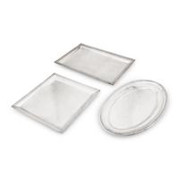 Three Puiforcat Silver-Plate Serving Trays