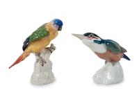 A Pair of Continental Porcelain Birds