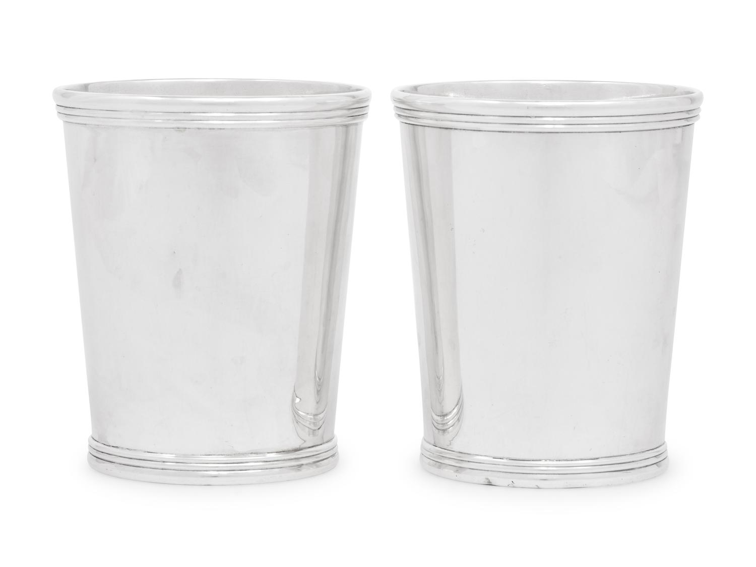 A Pair of American Coin Silver Julep Cups