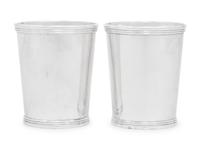 A Pair of American Coin Silver Julep Cups