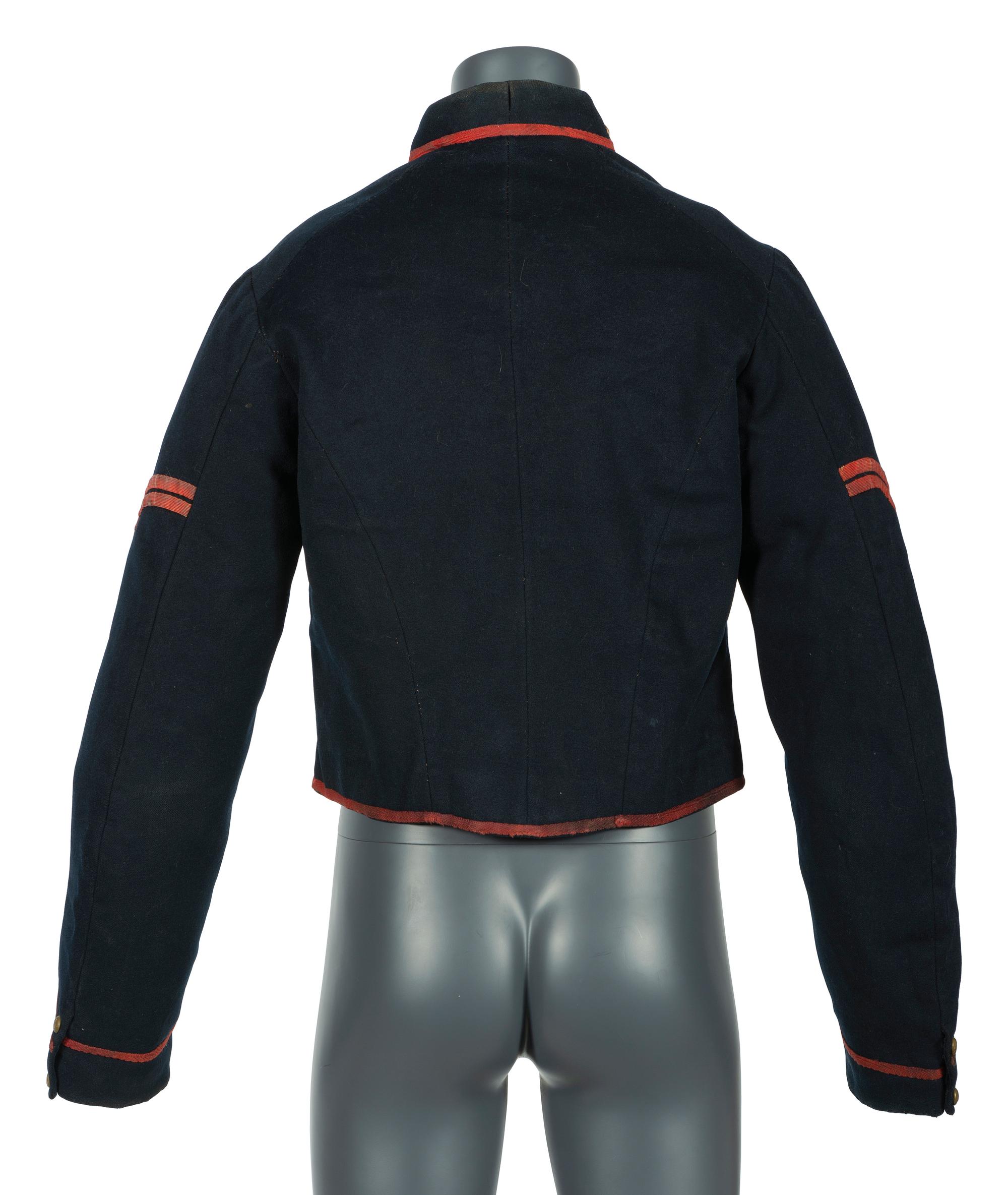 Model 1855 artillery corporal's uniform jacket with field modifications.