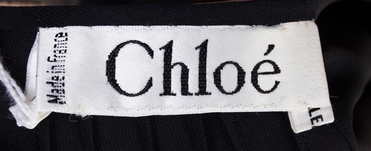 A Chloe Black Silk Blouse, Size 38.