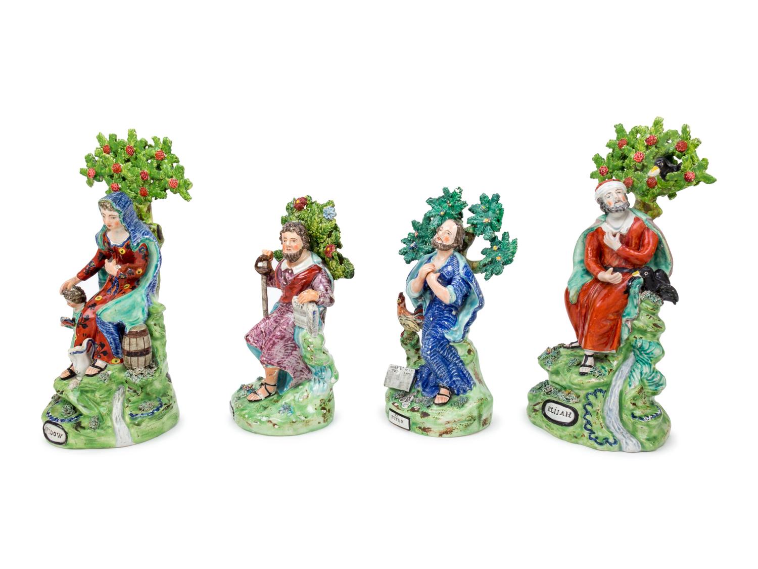 Four Staffordshire Bocage Figures — 19TH CENTURY
