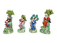 Four Staffordshire Bocage Figures — 19TH CENTURY