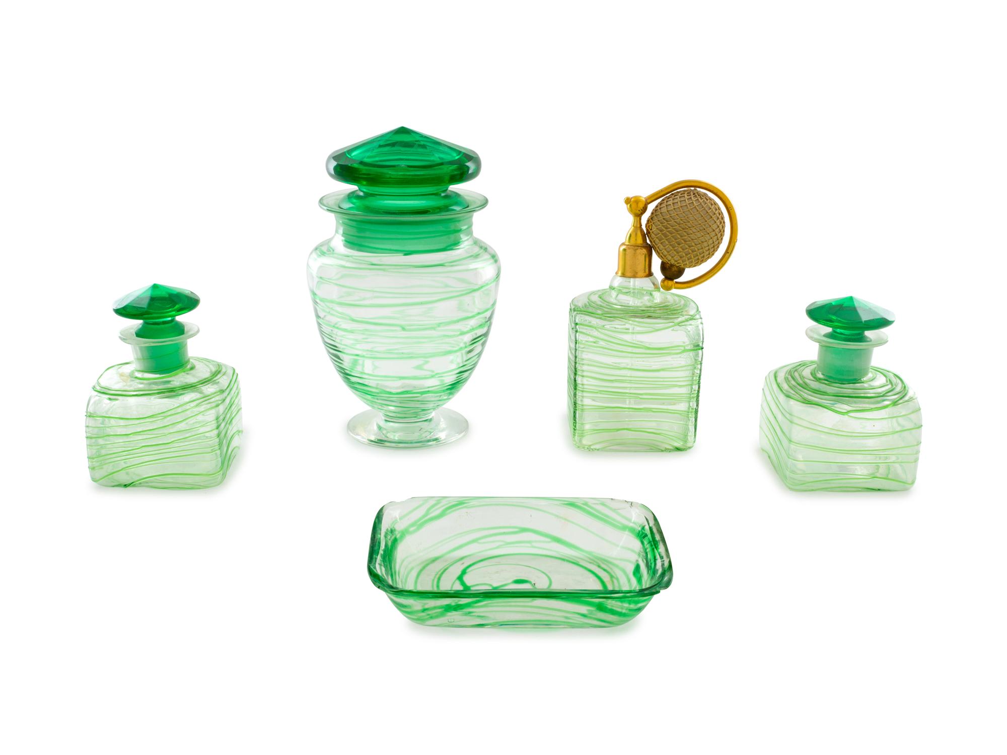 A Five Piece Dresser Set