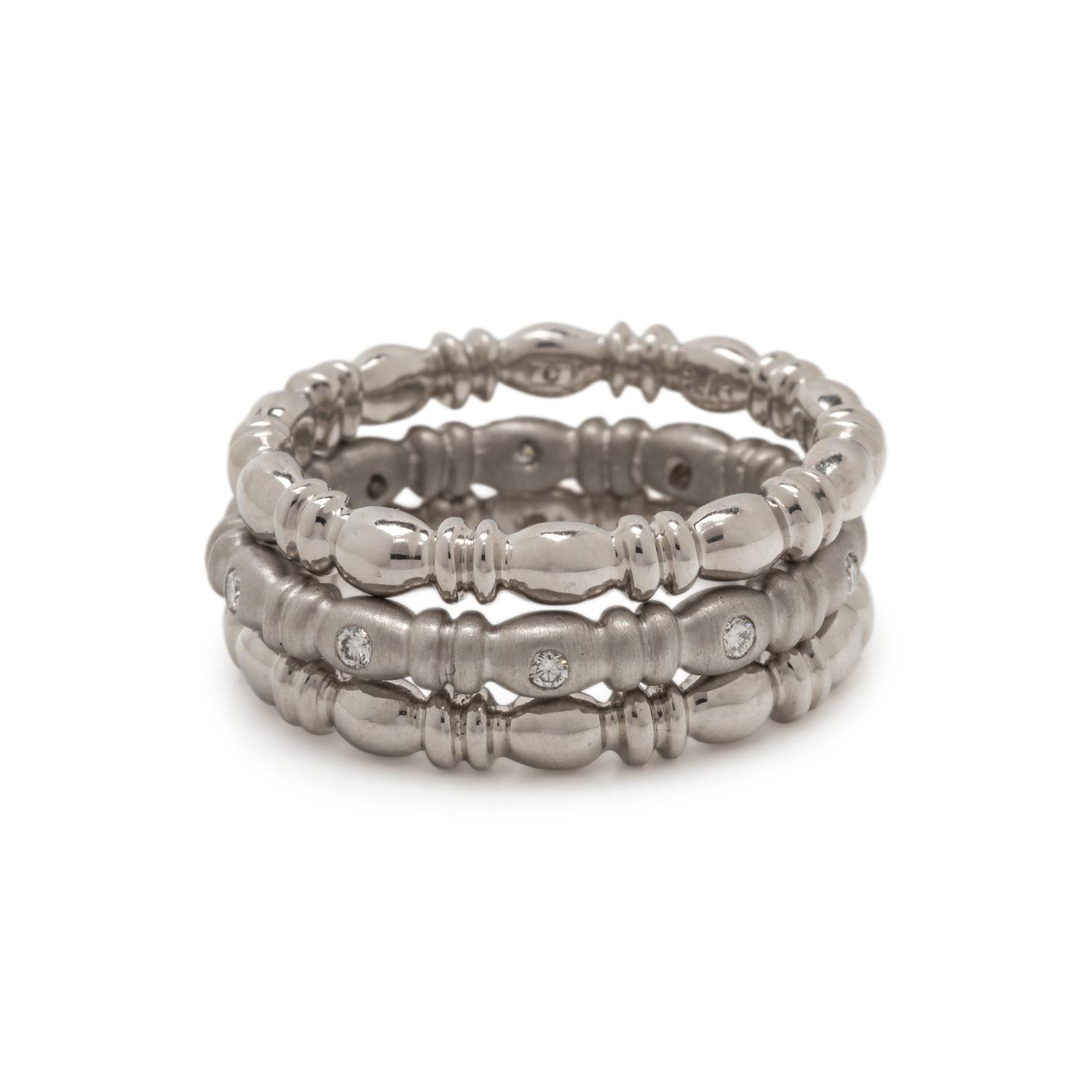 PLATINUM AND DIAMOND RING SET