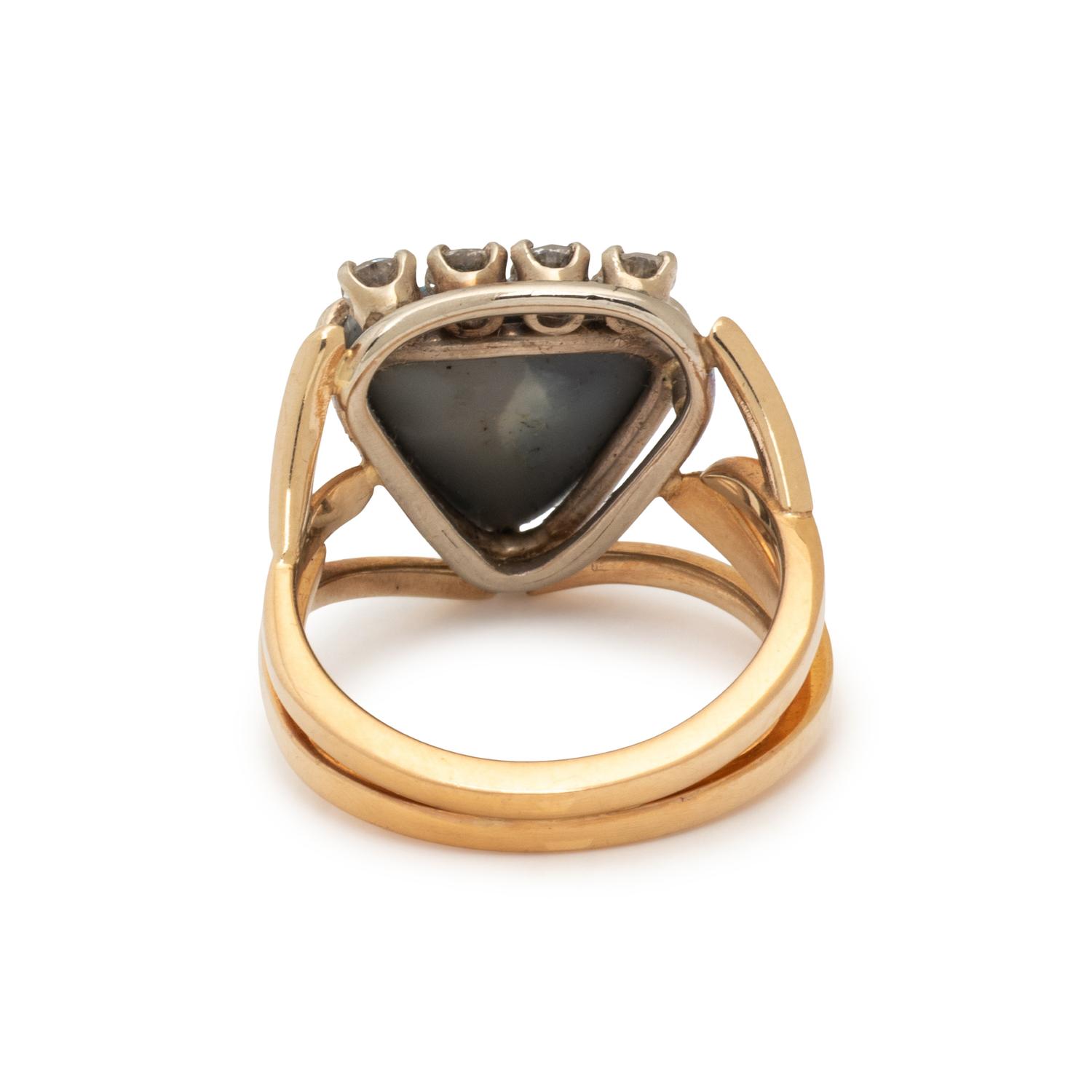 OPAL AND DIAMOND RING