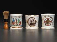 Three Porcelain Shaving Mugs