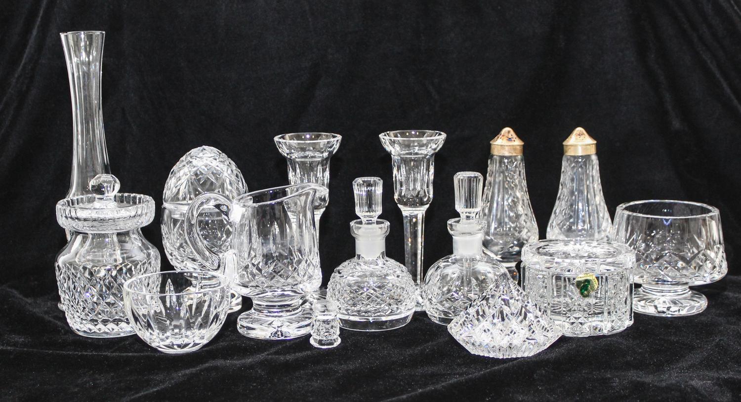 A Collection of Waterford Articles Height of tallest 9 inches.