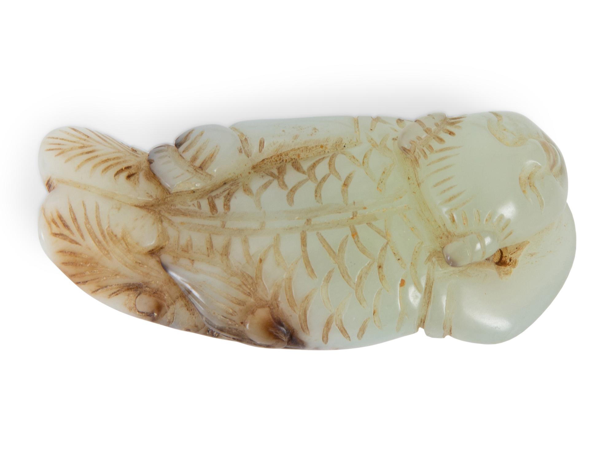 A Group of Eight Chinese Carved Hardstone Ornaments — 19TH/20TH CENTURY