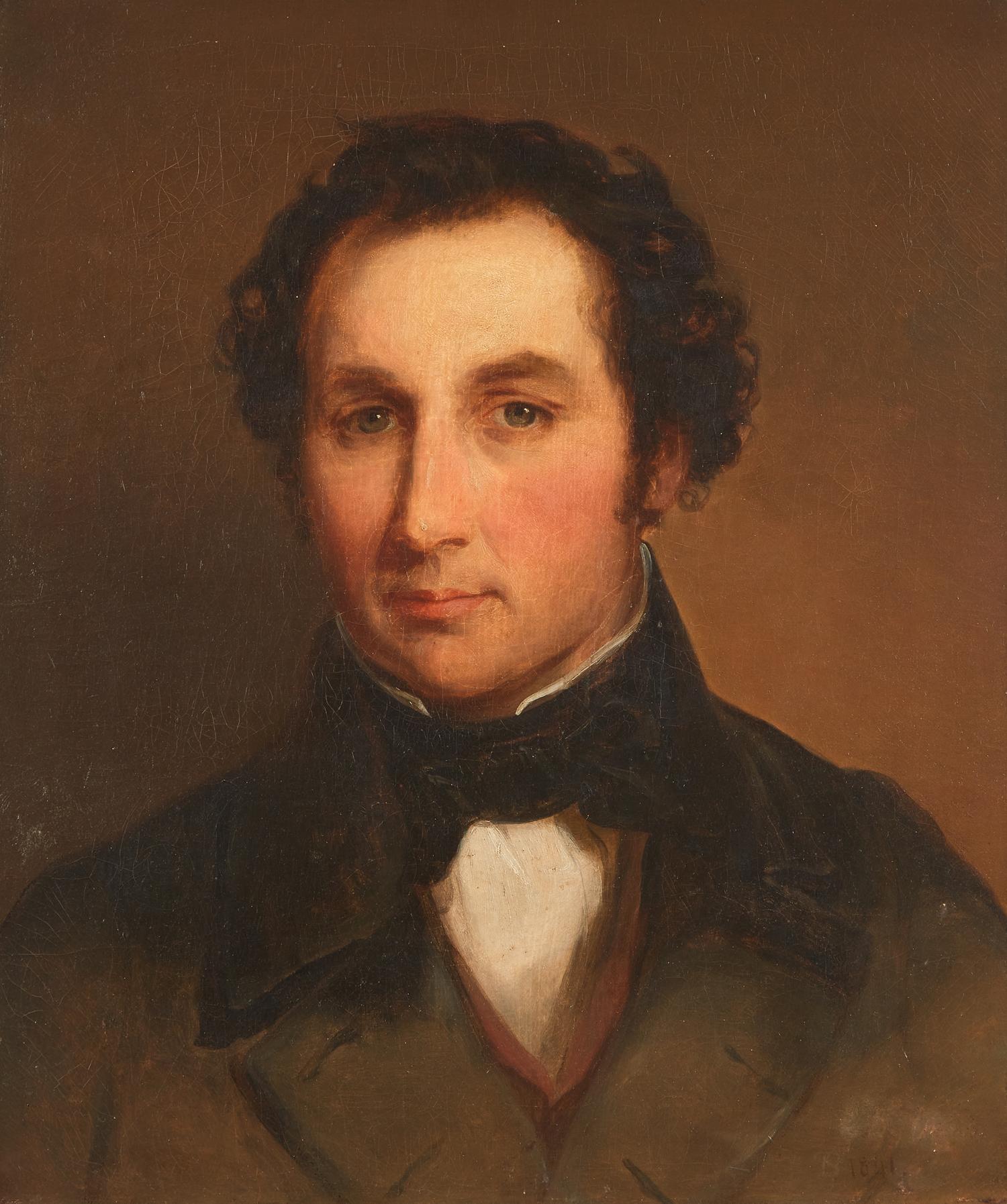 Thomas Sully (1783-1872), Portrait of a Young Gentleman , Dated "1841"