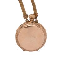 ELGIN, 14K YELLOW GOLD AND DIAMOND HUNTER CASE POCKET WATCH AND LONGCHAIN