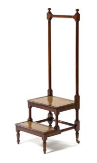 A Set of Regency Style Mahogany Library Steps Height 50 inches.