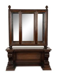 A Neoclassical Style Carved Mahogany Vitrine Cabinet — Circa 1900