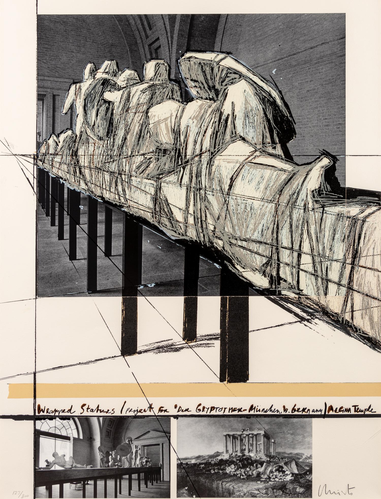 Wrapped Statues (Project for 'Der Glyptotek-München', West Germany) Aegina Temple, from Games of the XXIVth Olympiad Seoul