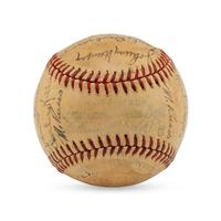 A 1941 World Series Champions New York Yankees Team Signed Autograph Baseball Featuring Joe DiMaggio (Beckett Authentication Services Letter of Authenticity)
