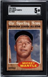 A Group of 1962 Topps Mickey Mantle and Willie Mays Baseball Cards