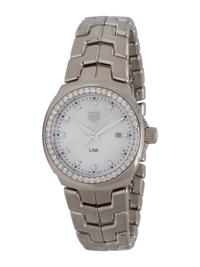 TAG HEUER, STAINLESS STEEL AND DIAMOND 'LINK' WATCH