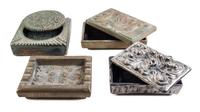 Four Haeger Pottery Table Articles Width of widest 8 3/4 inches.