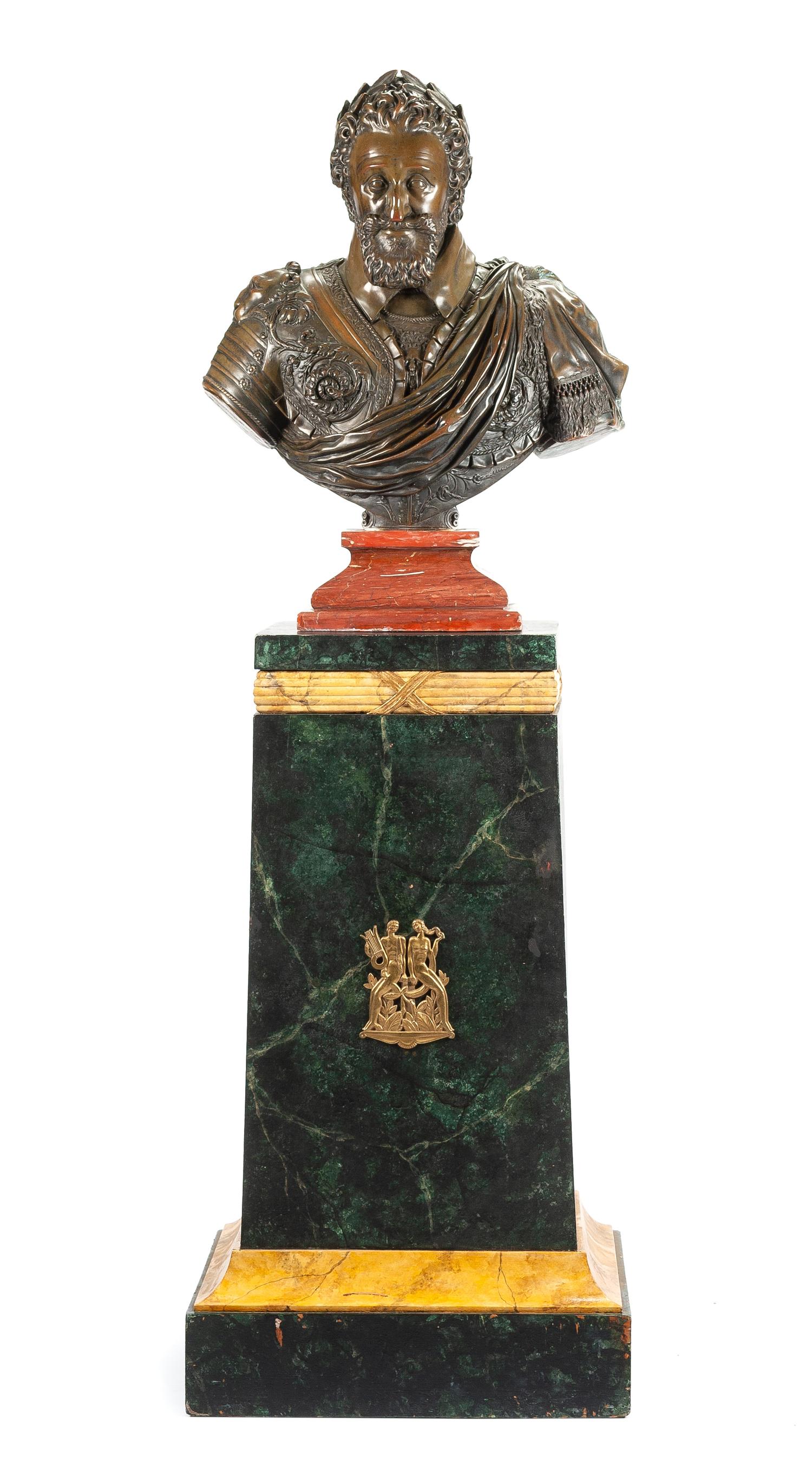 After Barthelemy du Tremblay, (19th Century), Buste de Henri IV de France et Navarre