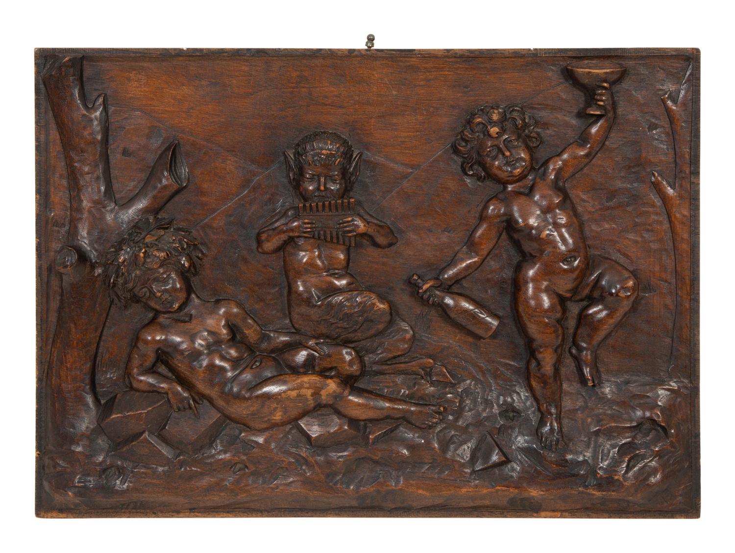 Two Continental Carved Walnut Panels