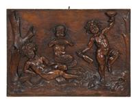Two Continental Carved Walnut Panels