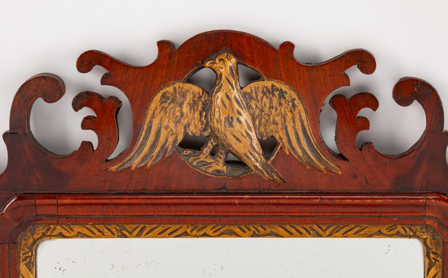 A George III Parcel-Gilt Mahogany Mirror — LATE 18TH CENTURY