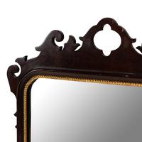 A George III Style Mahogany and Parcel Gilt Mirror