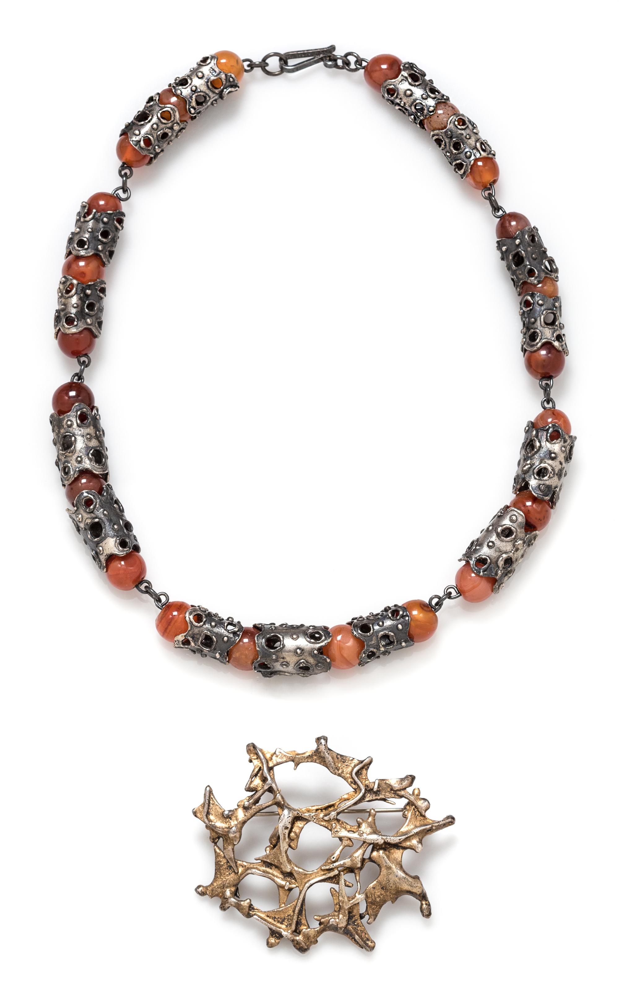 A Collection of Brutalist Jewelry, 60.10 dwts.