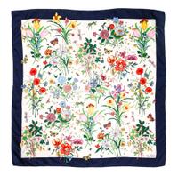 A Gucci Floral Silk Scarf, 26" x 26".
