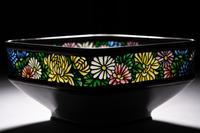 A Japanese Cloisonné-Enamel and Partial Plique-à-Jour Square Bowl