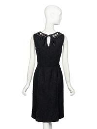 Prada, Black Tweed Dress & Nylon Handbag
