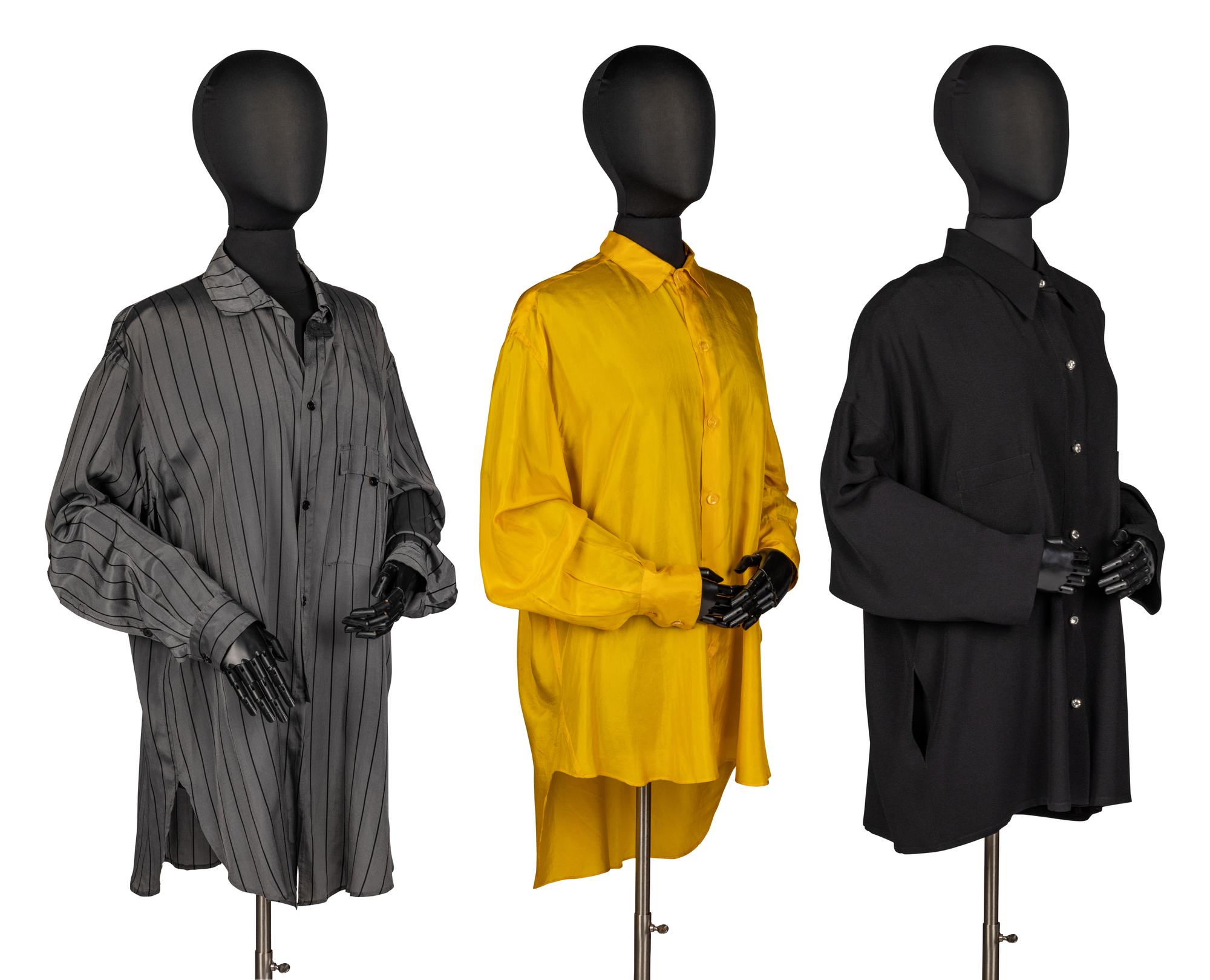 Three Tops by Katharine Hamnett, Yohji Yamamoto, and Sonia Rykiel, 1980-90s