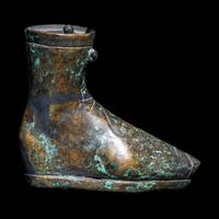 A Roman Bronze Balsamarium in the form of a Boot