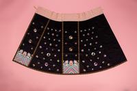 A Set of Aubergine Satin Ground Embroidered Silk Lady's Robe and Skirt