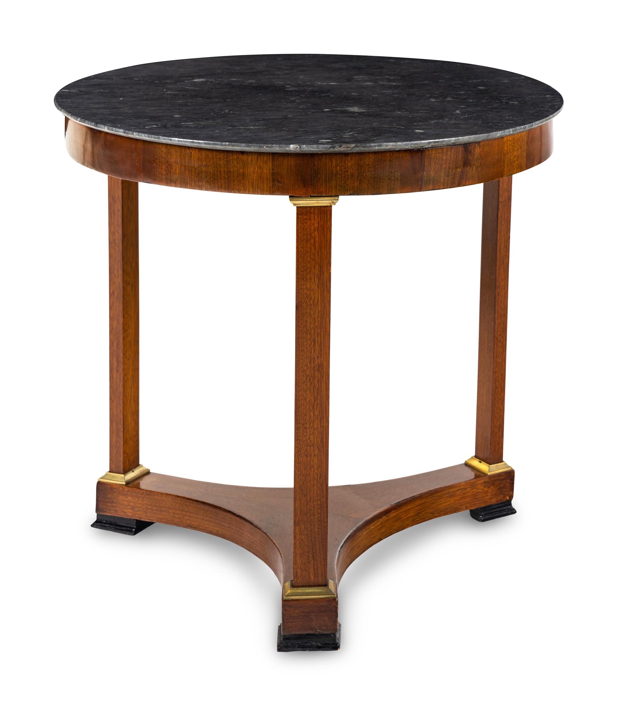 An Empire Mahogany Marble-Top Guéridon