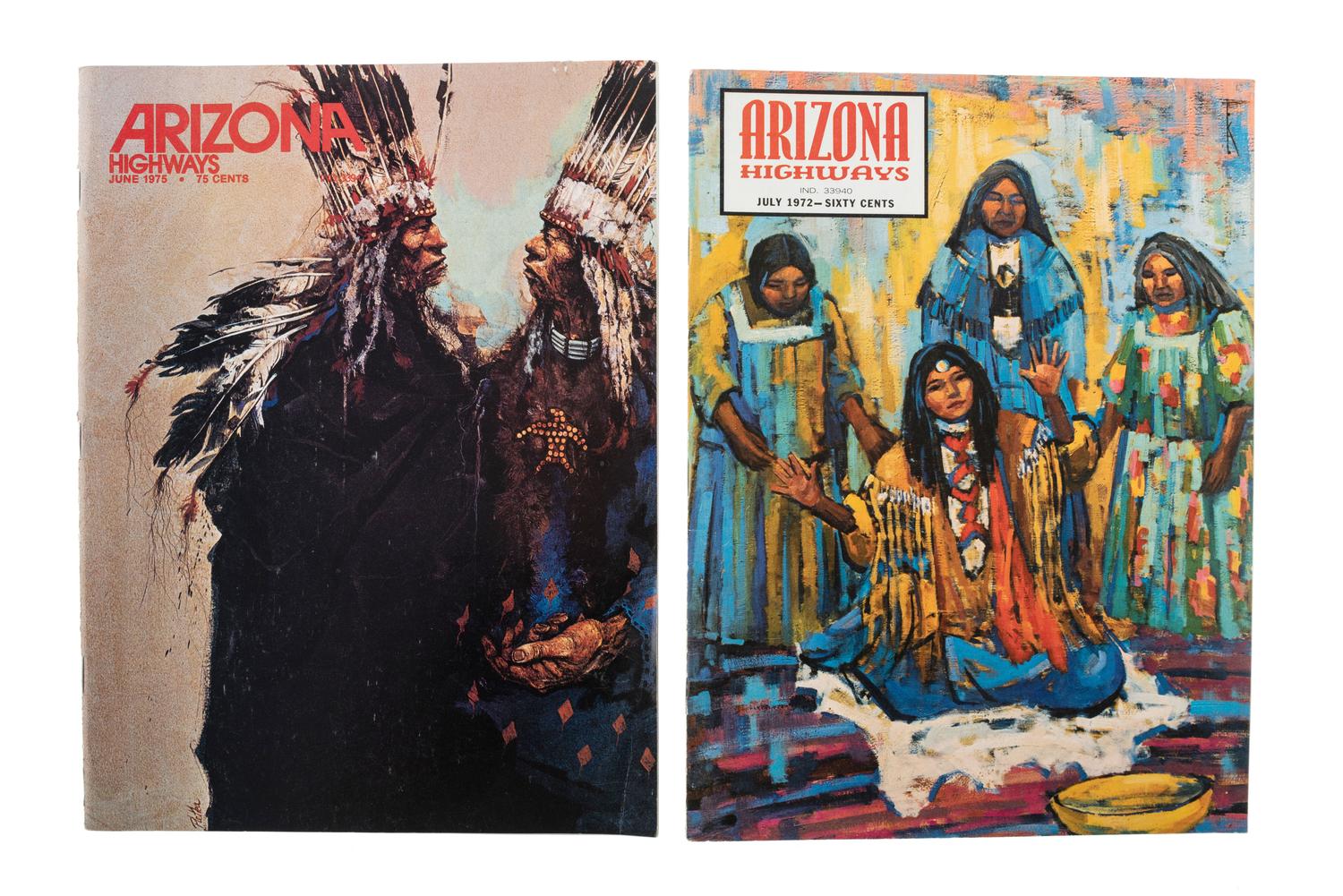 [WILD WEST SHOWS]. A group of 10 items, incl. Western periodicals and enlarged portrait of Buffalo Bill.