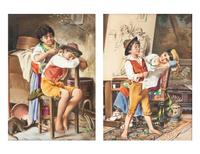 A Pair of Italian Porcelain Plaques