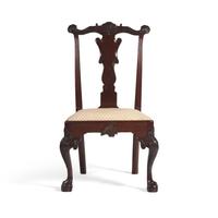 A Chippendale Carved Mahogany Side Chair