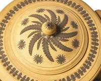 A Wedgwood Jasperware Egyptian Revival Decorated Covered Bowl with Underplate