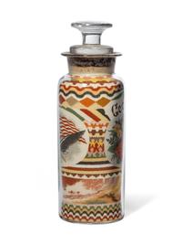 A Sand Art Bottle, Andrew Clemens (1857-1894), McGregor, Iowa, Dated 1888
