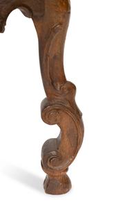 A Continental Baroque Walnut Tabouret