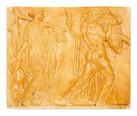 A Continental Plaster Campana Relief of Hercules with the Cretan Bull