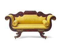 A Classical Style Brass-Mounted Mahogany Sofa