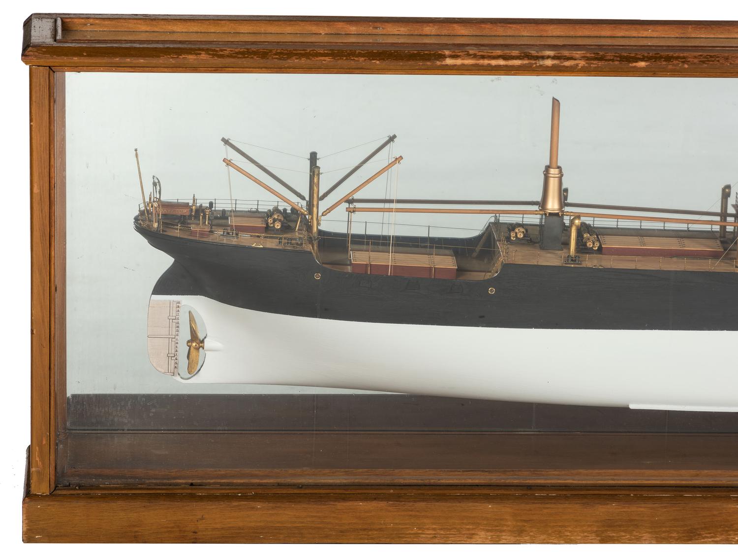 A Painted Wood Cased Half Model of the Polyktor SS