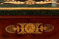 A Pair of Empire Style Gilt Bronze Mounted Cabinets with Specimen Marble Tops
