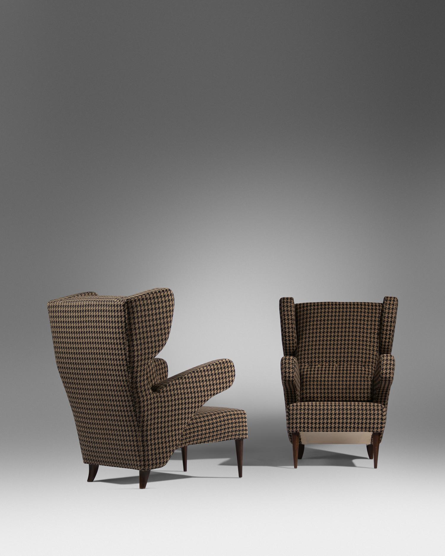 Pair of Wing-Back Armchairs