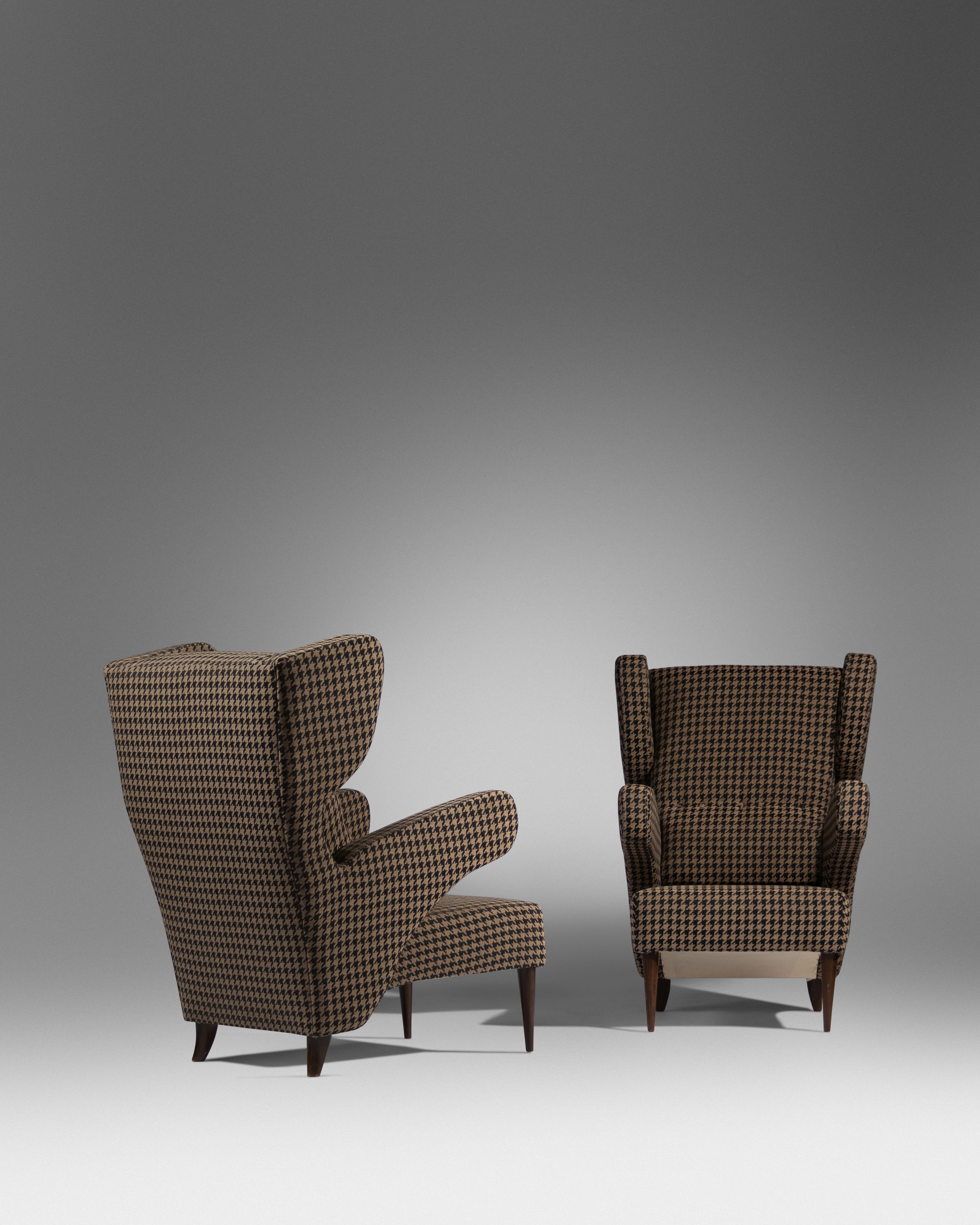 Pair of Wing-Back Armchairs
